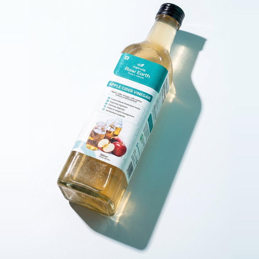Metnoia RawEarth Apple Cider Vinegar, 500 ml bottle